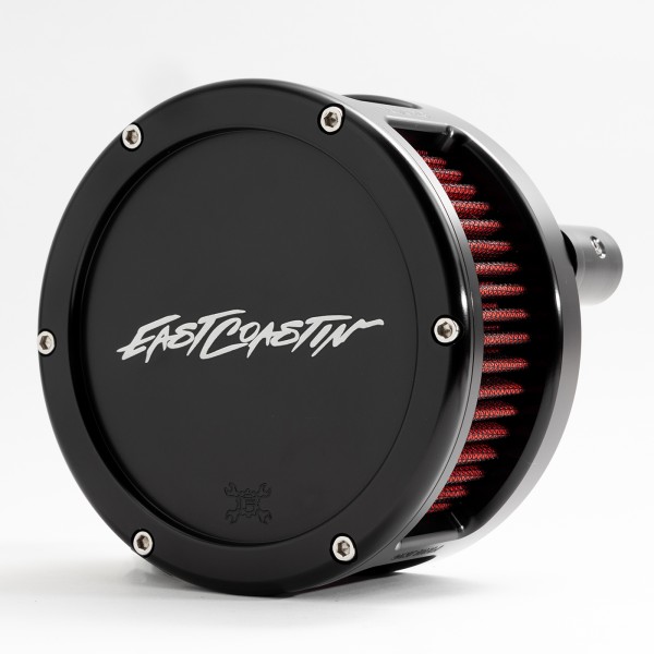 EAST COASTIN BA Air Cleaner Kit, Black finish, Red filter