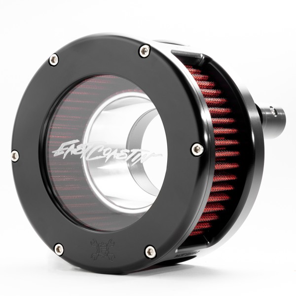 EAST COASTIN BA Air Cleaner Kit, Black finish, Red filter