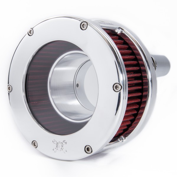 BA Air Cleaner Kit, Chrome finish, Red filter