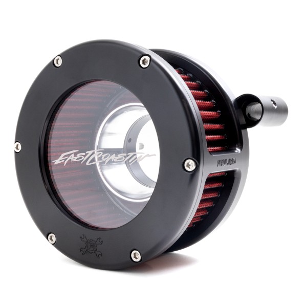 EAST COASTIN BA Air Cleaner Kit, Black finish, Red filter