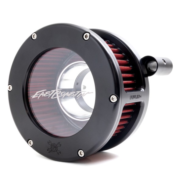 EAST COASTIN BA Air Cleaner Kit, Black finish, Red filter