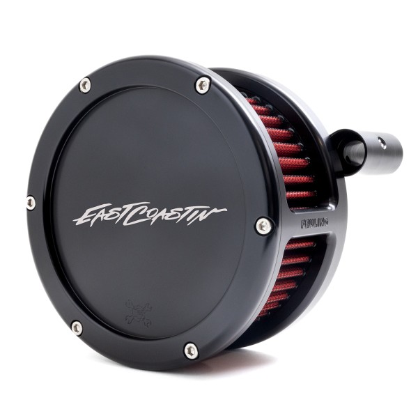 EAST COASTIN BA Air Cleaner Kit, Black finish, Red filter