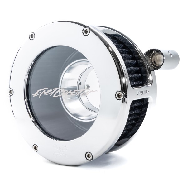 EAST COASTIN BA Air Cleaner Kit, Chrome finish, Black filter