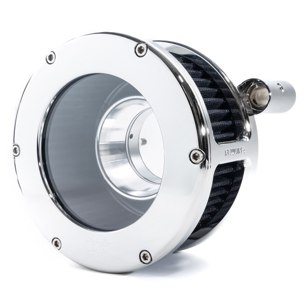 BA Air Cleaner Kit, Chrome finish, Black filter