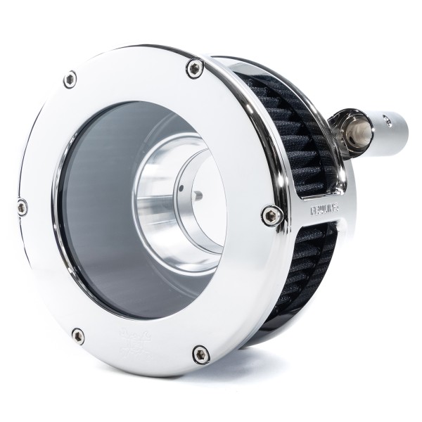 BA Air Cleaner Kit, Chrome finish, Black filter