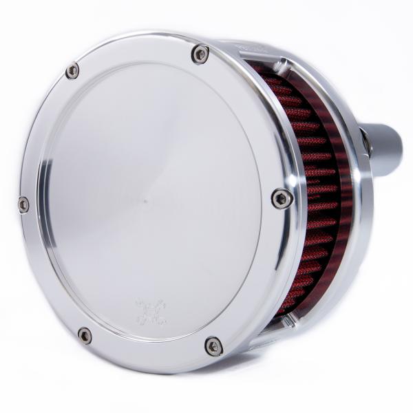 BA Air Cleaner Kit, Raw finish, Red filter