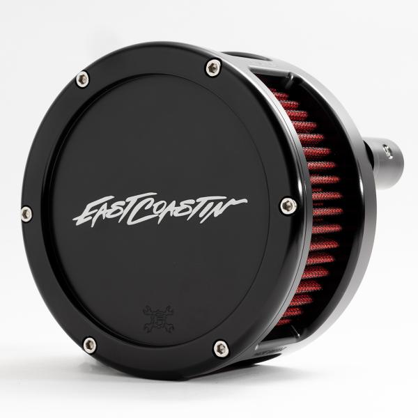 EAST COASTIN BA Air Cleaner Kit, Black finish, Red filter