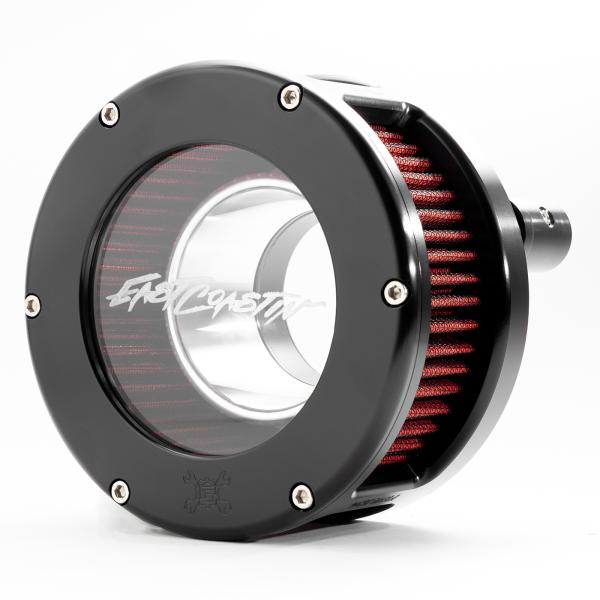 EAST COASTIN BA Air Cleaner Kit, Black finish, Red filter
