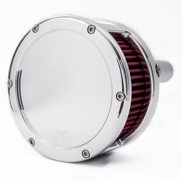 BA Air Cleaner Kit, Chrome finish, Red filter