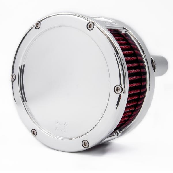 BA Air Cleaner Kit, Chrome finish, Red filter
