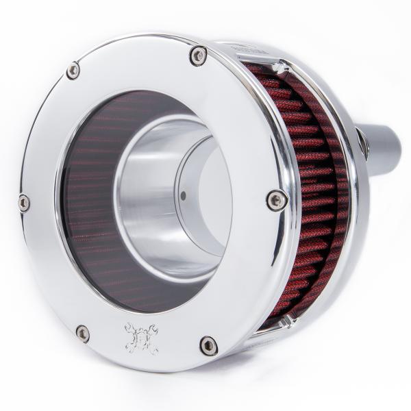 BA Air Cleaner Kit, Chrome finish, Red filter