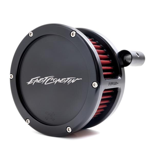 EAST COASTIN BA Air Cleaner Kit, Black finish, Red filter