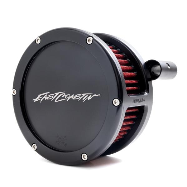 EAST COASTIN BA Air Cleaner Kit, Black finish, Red filter