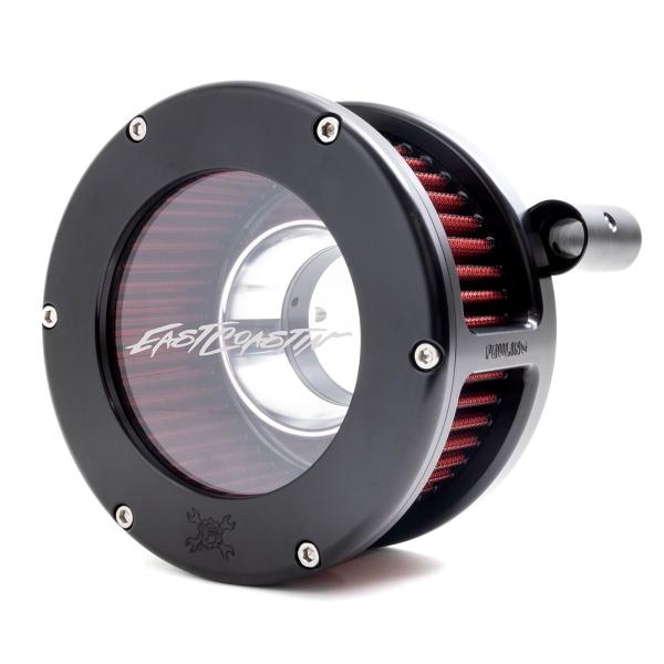 EAST COASTIN BA Air Cleaner Kit, Black finish, Red filter