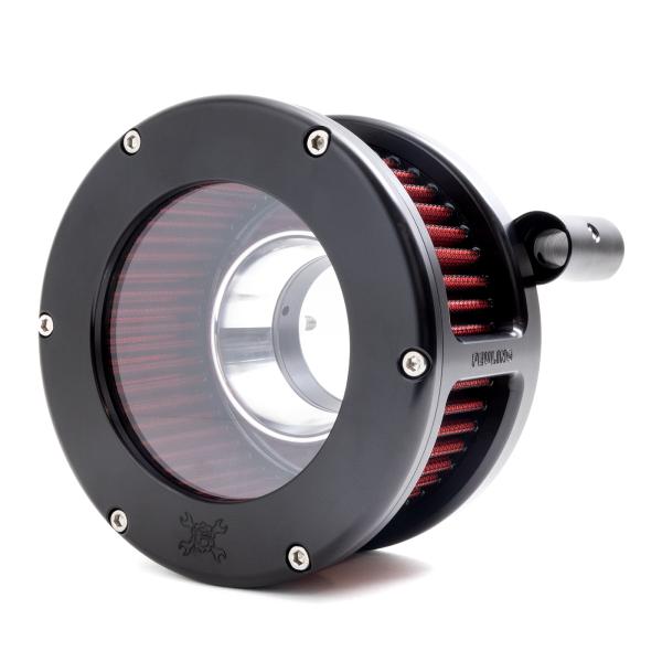 BA Air Cleaner Kit, Black finish, Red filter
