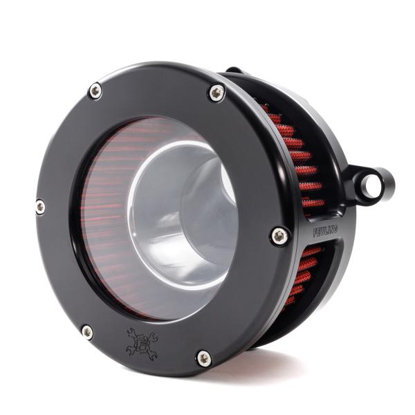 BA Air Cleaner Kit, Black finish, Red filter