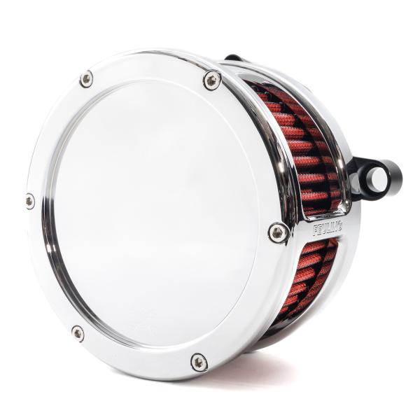 BA Air Cleaner Kit, Chrome finish, Red filter