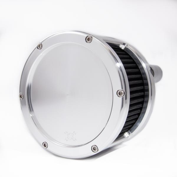 BA Race Series Air Cleaner Kit, Race Series tall cage, Raw finish, Black filter