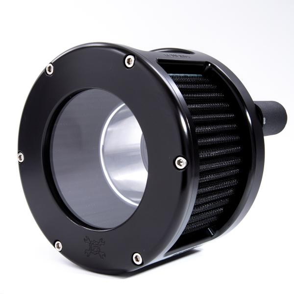BA Race Series Air Cleaner Kit, Race Series tall cage, Black filter, Black finish