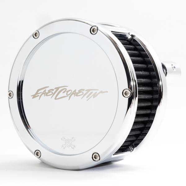 EAST COASTIN BA Air Cleaner Kit, Chrome finish, Black filter