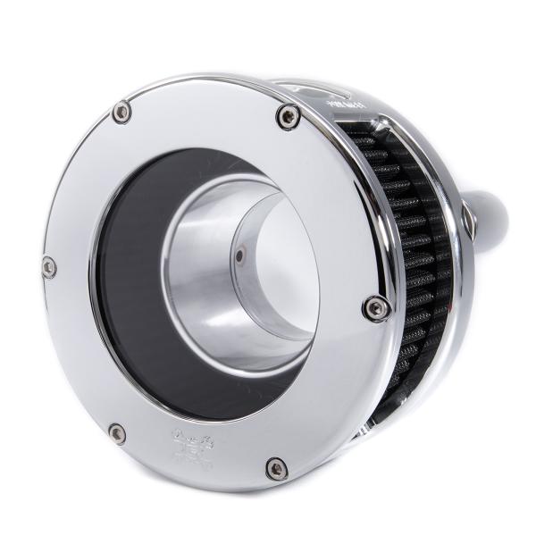 BA Air Cleaner Kit, Chrome finish, Black filter