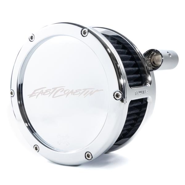 EAST COASTIN BA Air Cleaner Kit, Chrome finish, Black filter