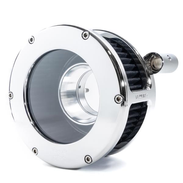 BA Air Cleaner Kit, Chrome finish, Black filter
