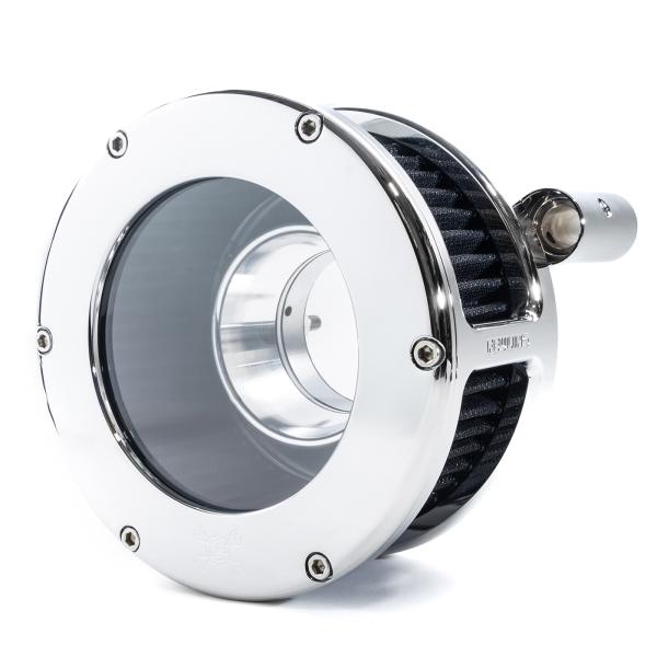 BA Air Cleaner Kit, Chrome finish, Black filter