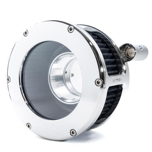 BA Air Cleaner Kit, Chrome finish, Black filter