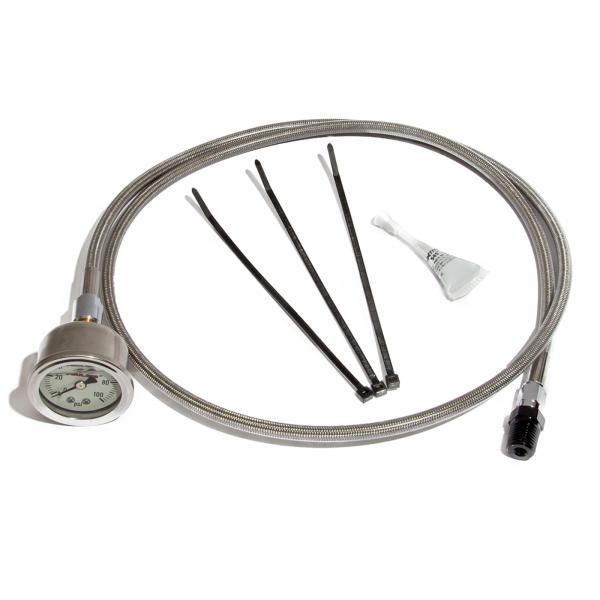 STAINLESS REMOTE OIL PSI GAUGE KIT M8